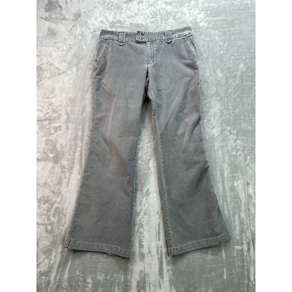Vintage GAP Corduroy Bootcut Pants Womens Sz 12 Y2K Gray Stretch Flare Preppy